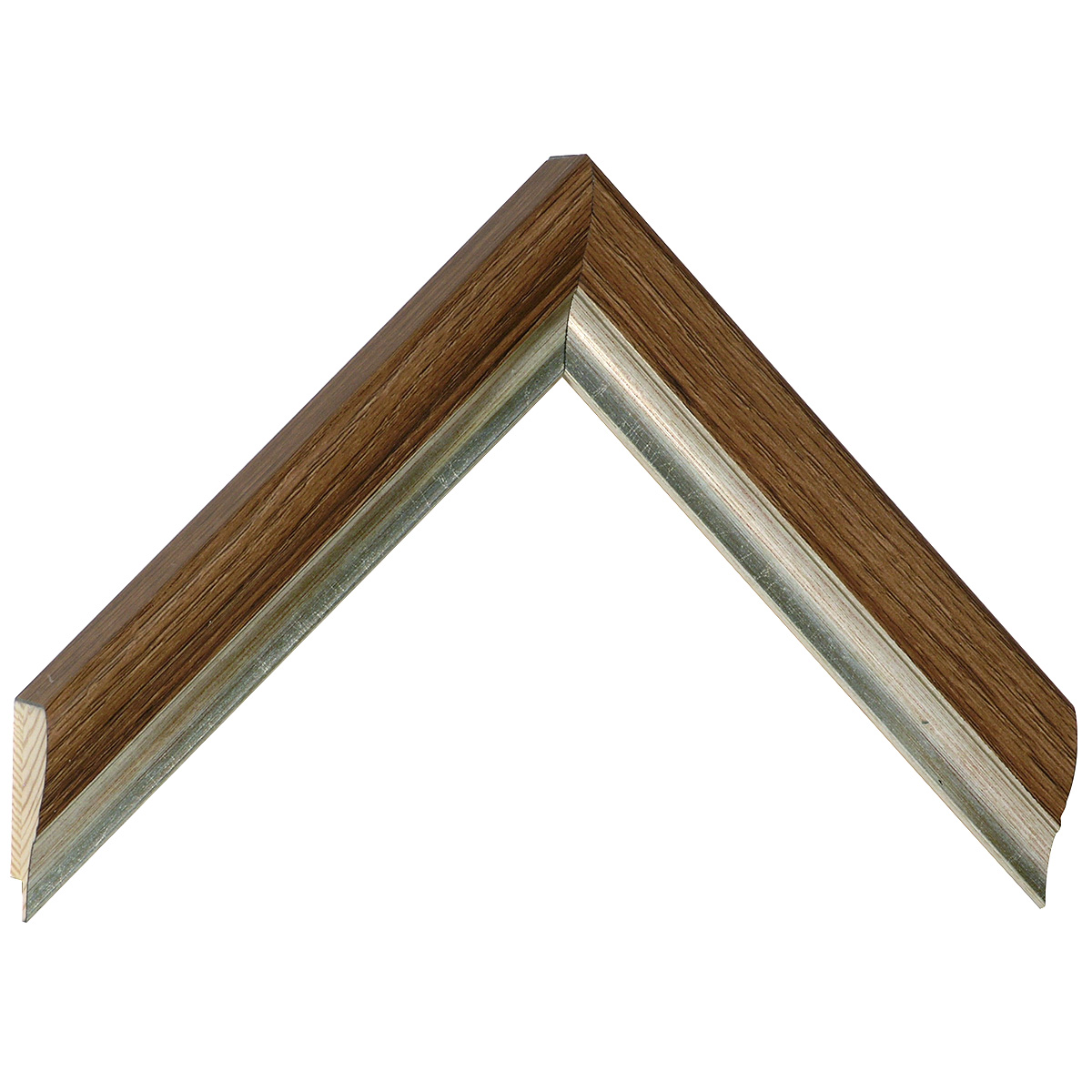 Letvica spojena jela širina 30 mm visina 27 - smeđa, bijela traka - Uzorak