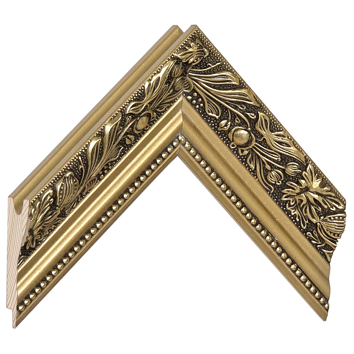 Letvica spojeni bor širina 57 mm visina 38 - sjajno zlato - Uzorak