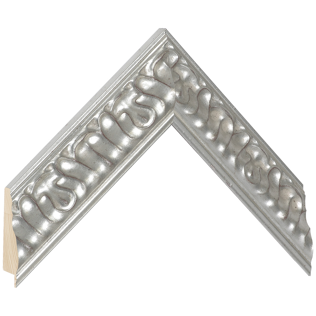 Letvica borova širina 45 mm visina 35 - srebro sa ukrasima - Uzorak