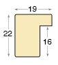 PVC letvica - širina 19 mm visina 22 mm - zlatni ton - Profil