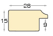 Letvica bor spojeni za pass - šir.28 mm - krem  - Profil