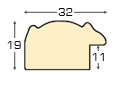 Letvica ayous šir.32 mm - starinsko smeđa  - Profil