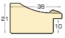 Letvica bor spojeni širina 35 mm visina 20 - smeđa - Profil