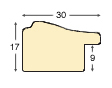 Letvica jelova šir.30 mm - mat smeđa nijansirana  - Profil