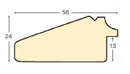 Letvica bor spojeni šir.57 mm - plava zlatni rub - Profil