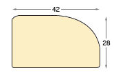 Letvica ayous za sl.okvire širina 42 mm debljina 28 mm - Profil