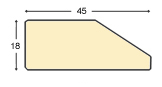Letvica ayous za sl.okvire širina 45 mm debljina 18 mm - Profil