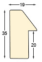 Letvica ayous vis.35 mm - širina 19 mm - smeđa (mt 3) - Profil
