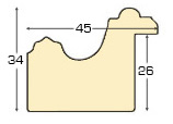 Letvica ayous šir.45 mm vis.35 - zlato - Profil