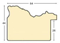 Letvica ayous šir.64 mm vis.44 - zlato, reljefni ukrasi - Profil