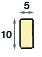Razdvajač plastični ravan 5x10 mm zlatni - Profil