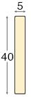 Razdvajač neobrađeno drvo ayous 5x40 mm - Profil