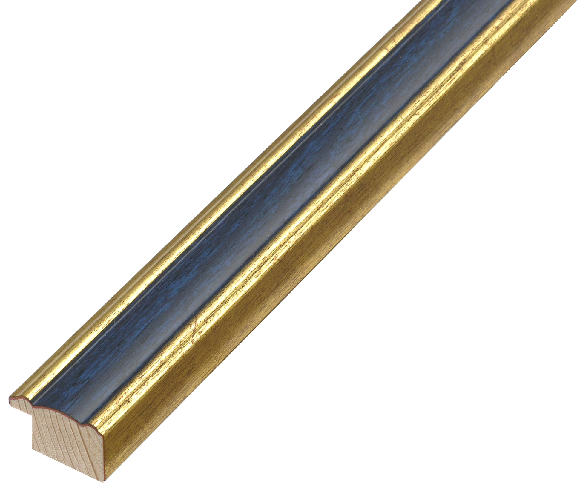 Letvica bor spojeni širina 23 mm vis.14 - zlatna plava traka