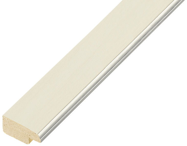 Letvica spojeni bor širina 21 mm visina 10 - krem srebrni rub